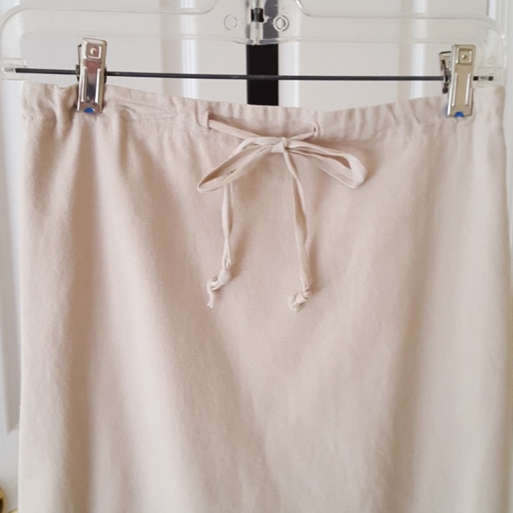 Long Skirt with drawstring adjustable waist.